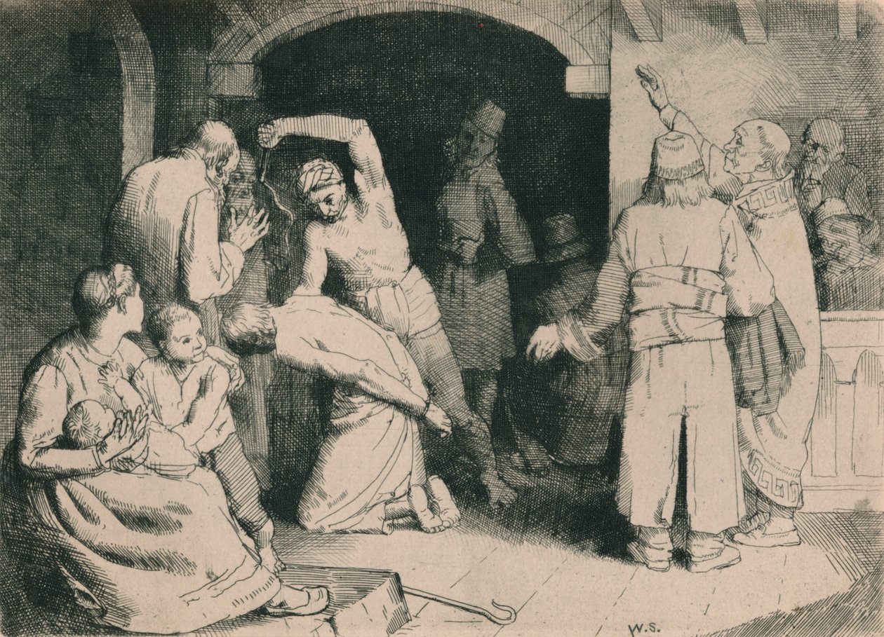 Die Geißelung des Gläubigen, ca. 1916 von William Strang