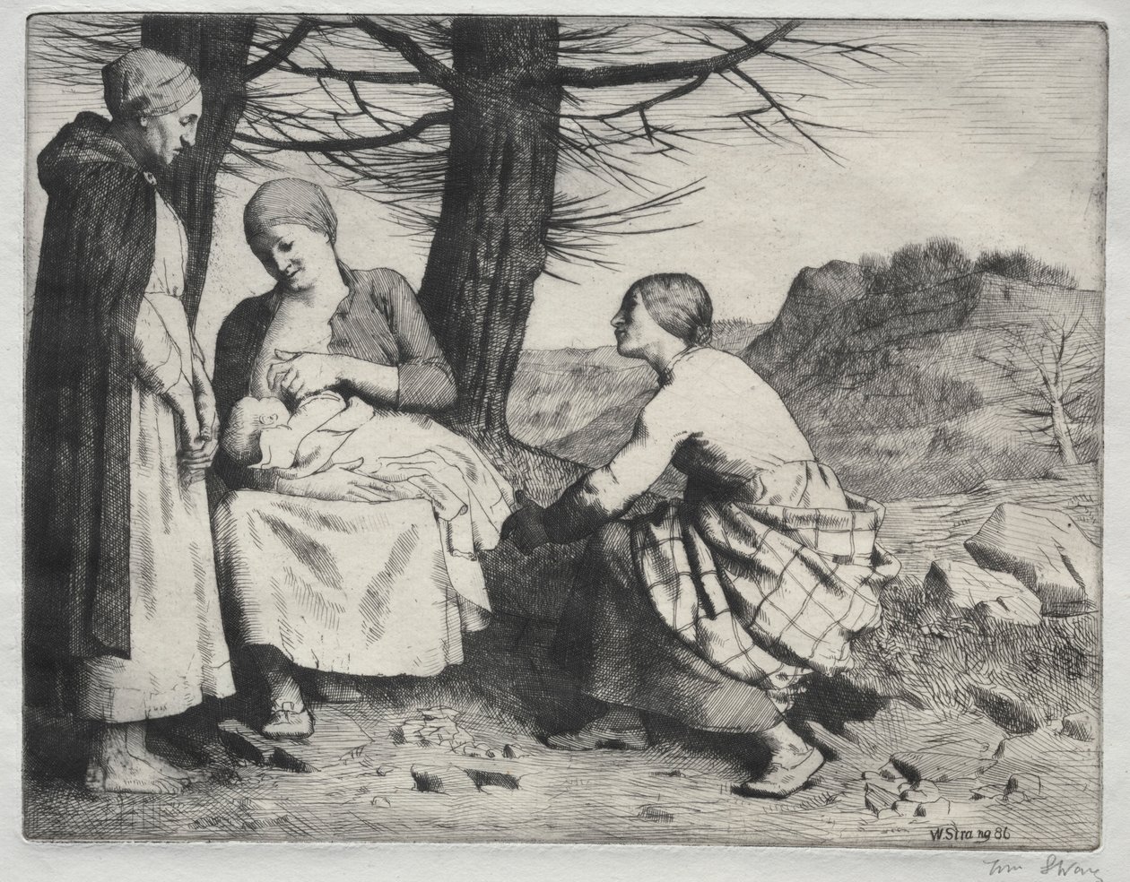 Frau und Kind, um 1886 von William Strang