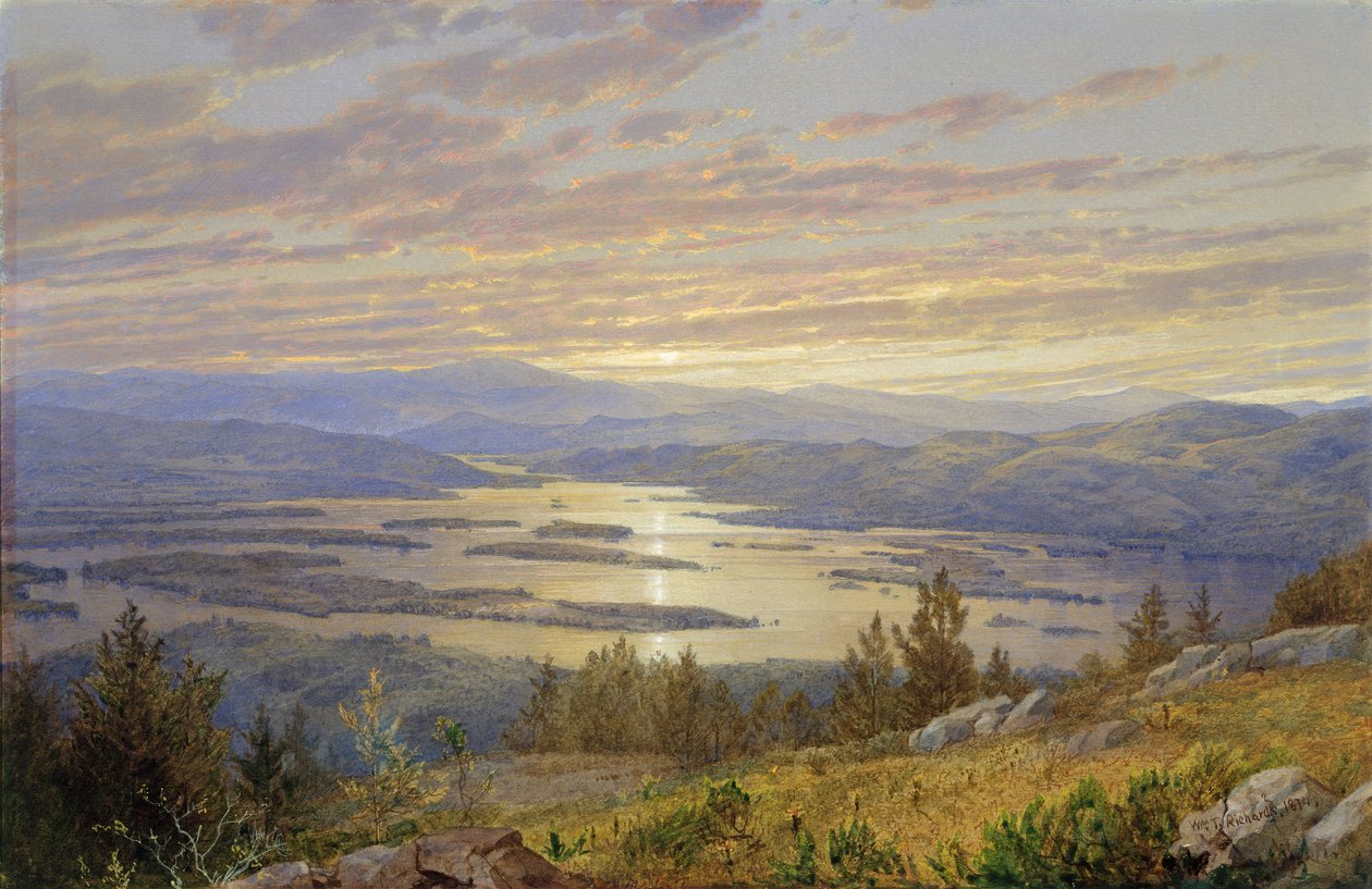 Lake Squam vom Red Hill, 1874 von William Trost Richards