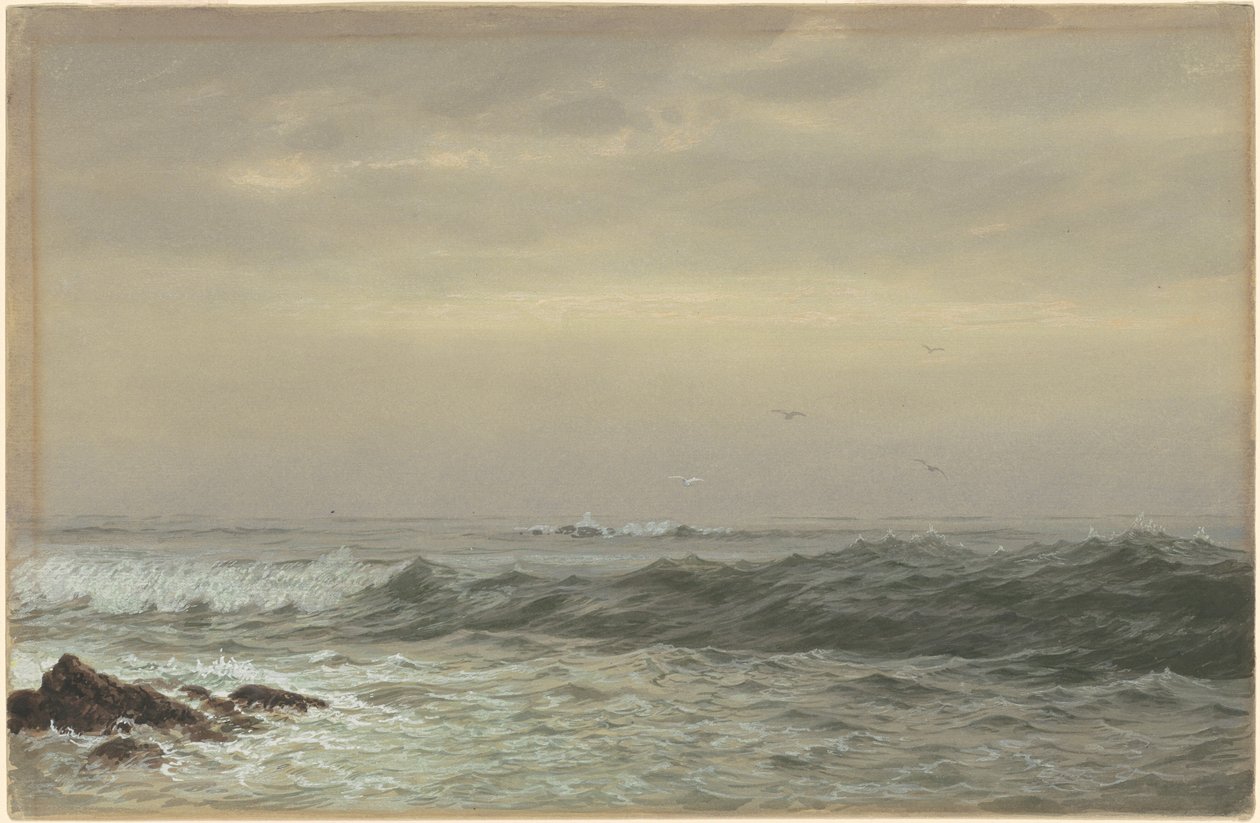 Felsen und brechende Wellen von William Trost Richards