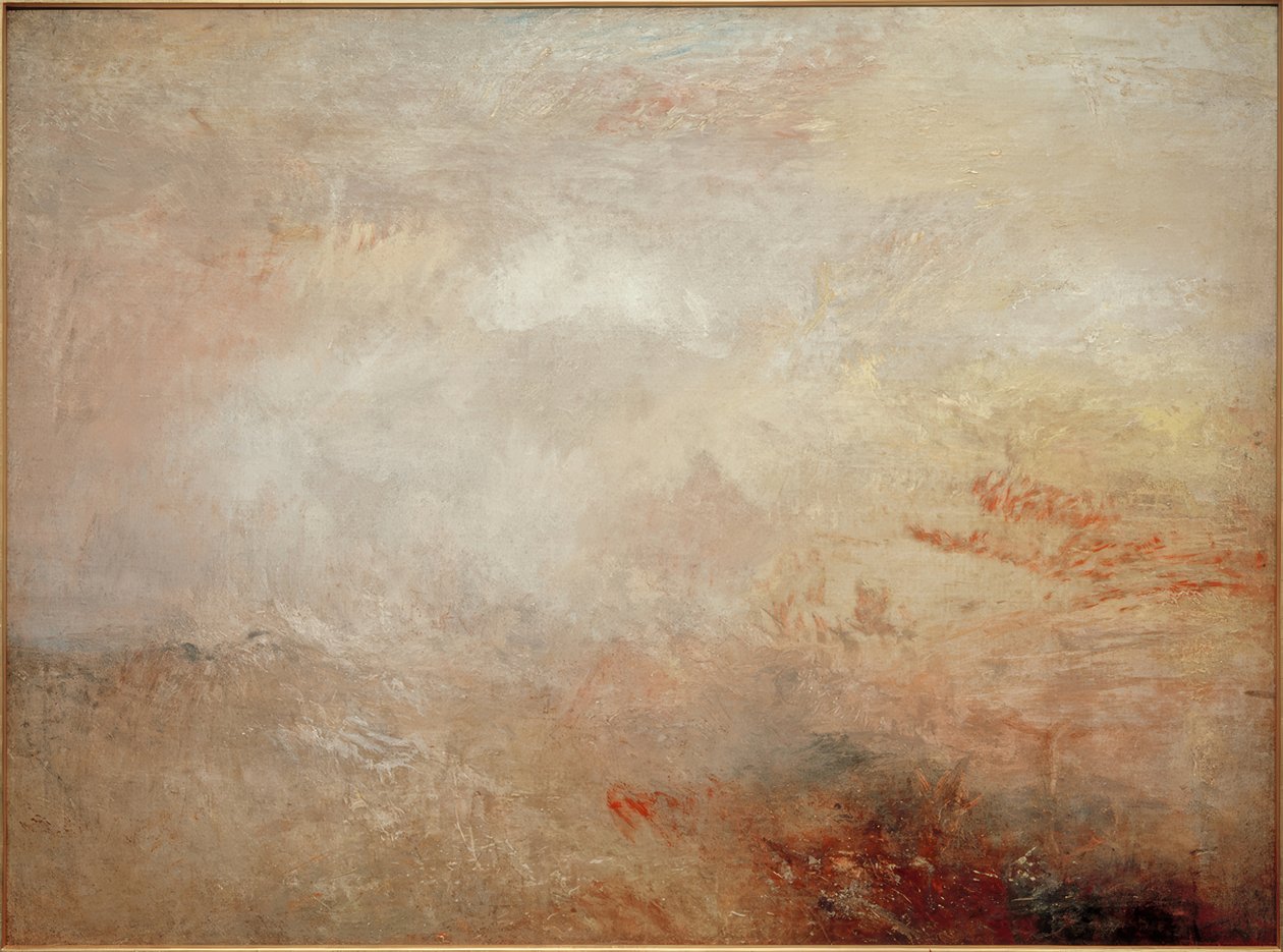 Stürmische See mit Delfinen von Joseph Mallord William Turner
