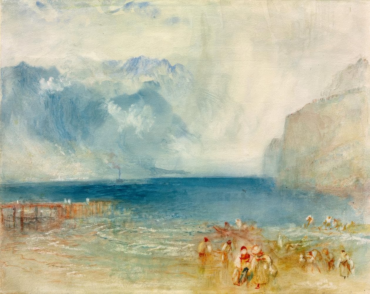 Der erste Dampfer auf dem Vierwaldstättersee von Joseph Mallord William Turner