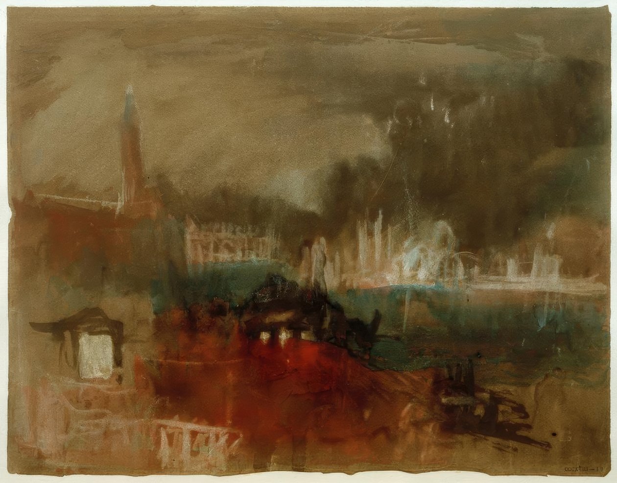 Venedig: Feuerwerk auf dem Molo von Joseph Mallord William Turner