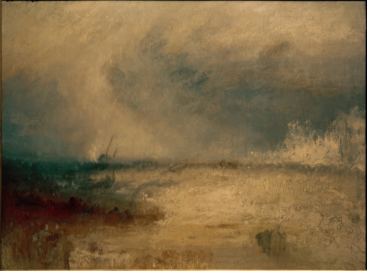 Wellen brechen sich an einer Küste von Joseph Mallord William Turner