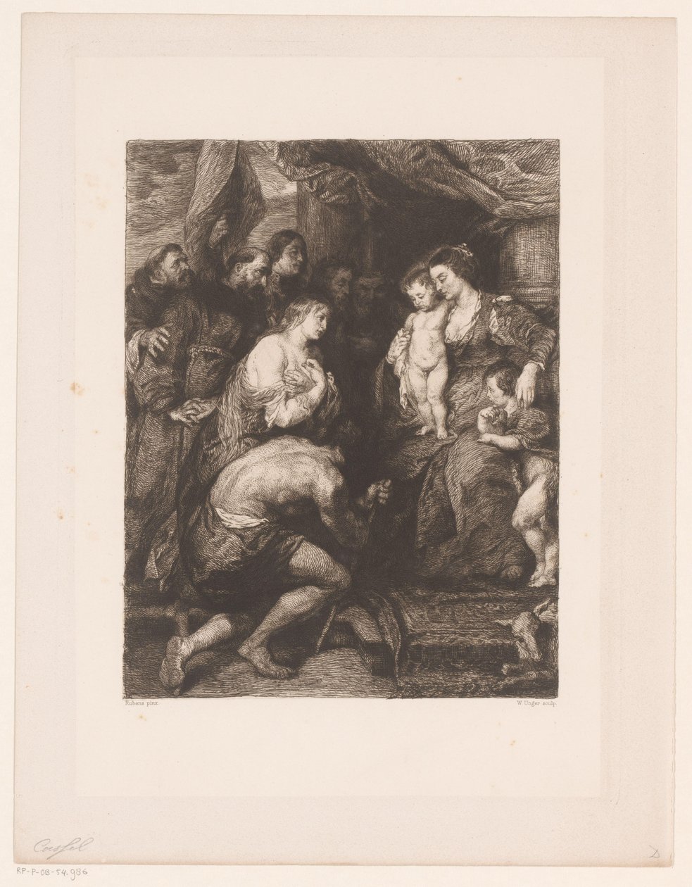 Maria mit Kind von Heiligen verehrt von William Unger