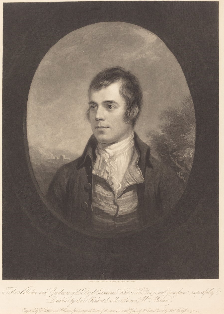 Robert Burns von William Walker and Samuel Cousins after Alexander Nasmyth