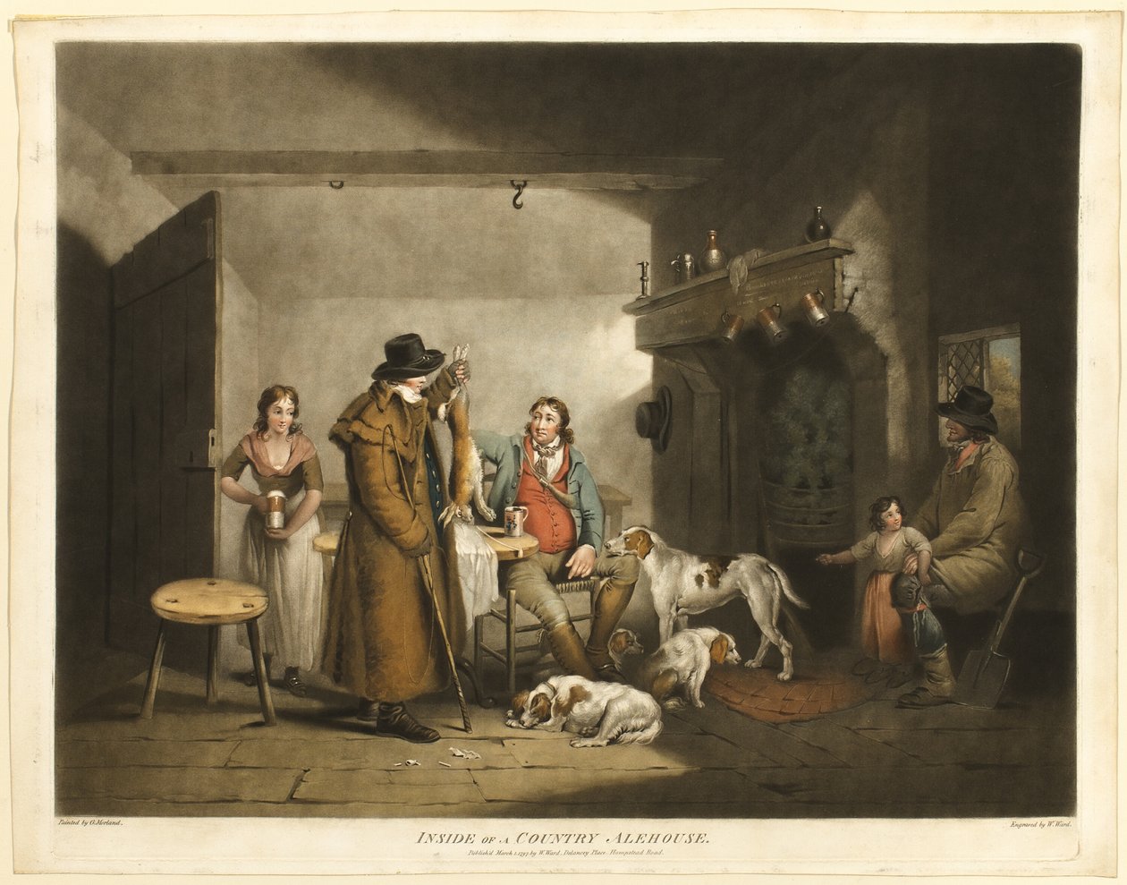 Inneres eines Landgasthauses von William Ward