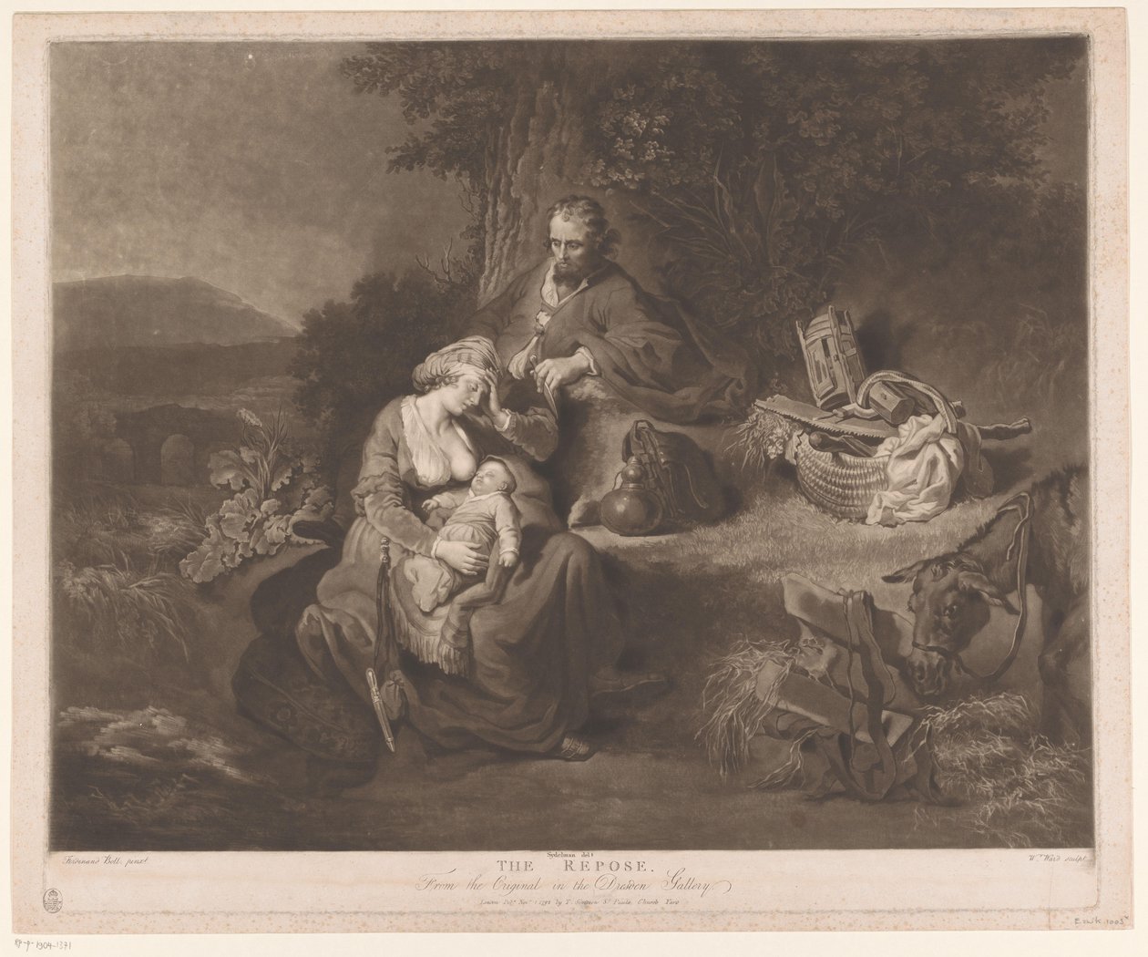 Ruhe auf der Flucht nach Ägypten von William Ward