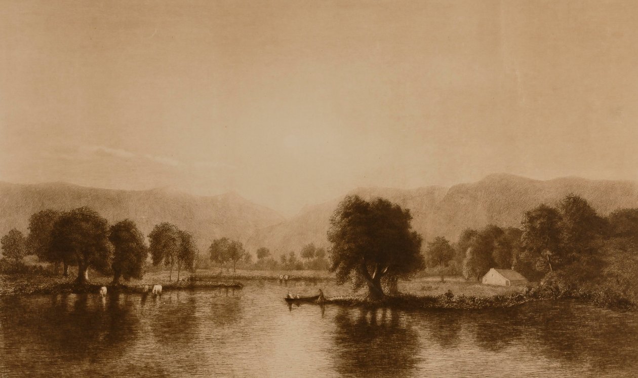 (Wasser- und Viehszene) von William Wellstood