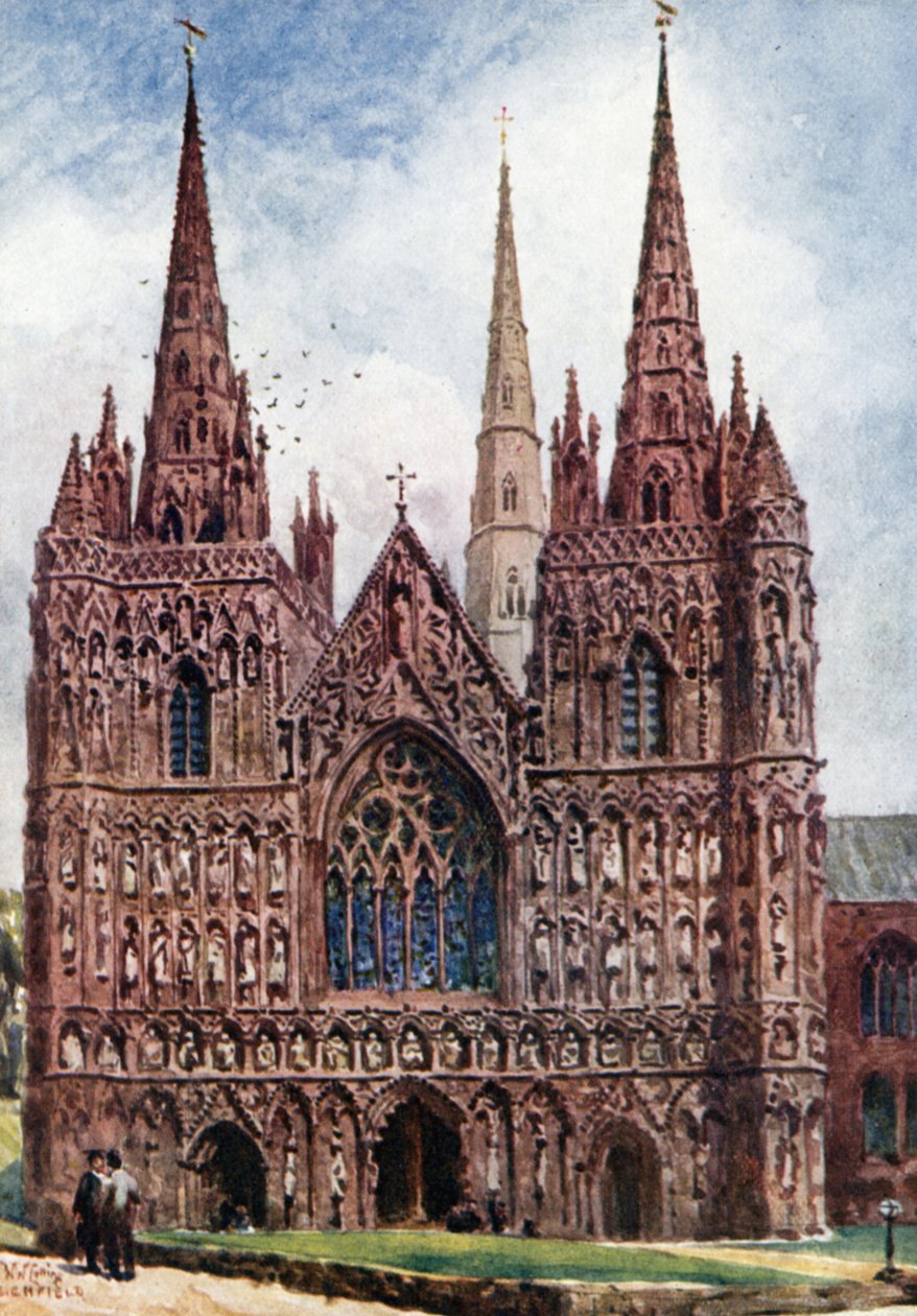 Lichfield, die Westfront von William Wiehe Collins