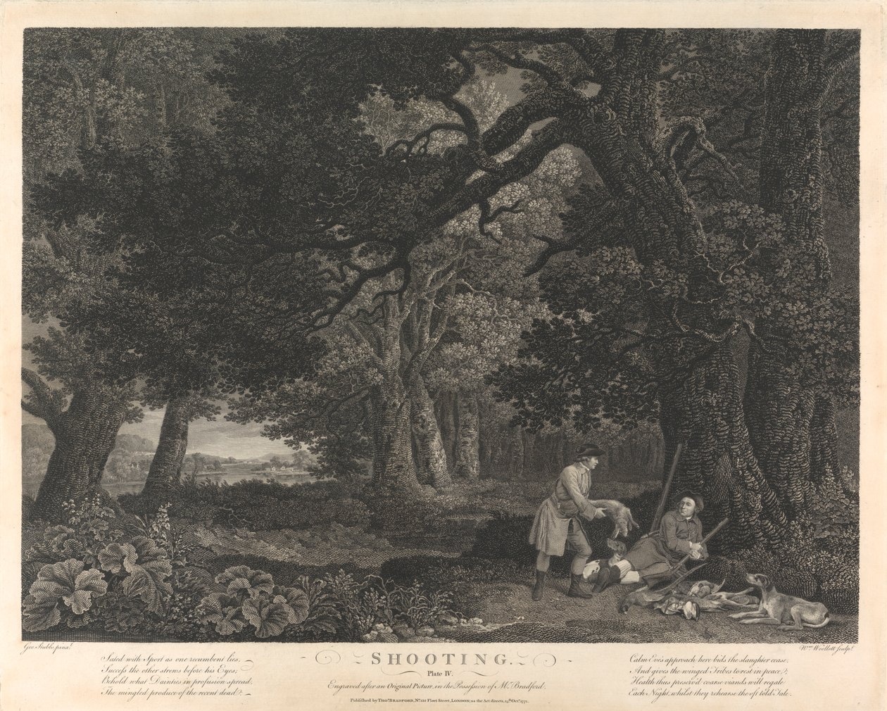 Schießen, Platte IV von William Woollett