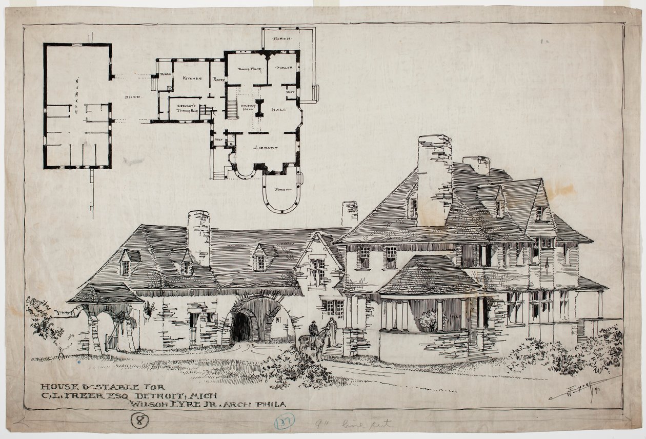 Freer-Residenz, Haus und Stall, 1891 von Wilson Eyre