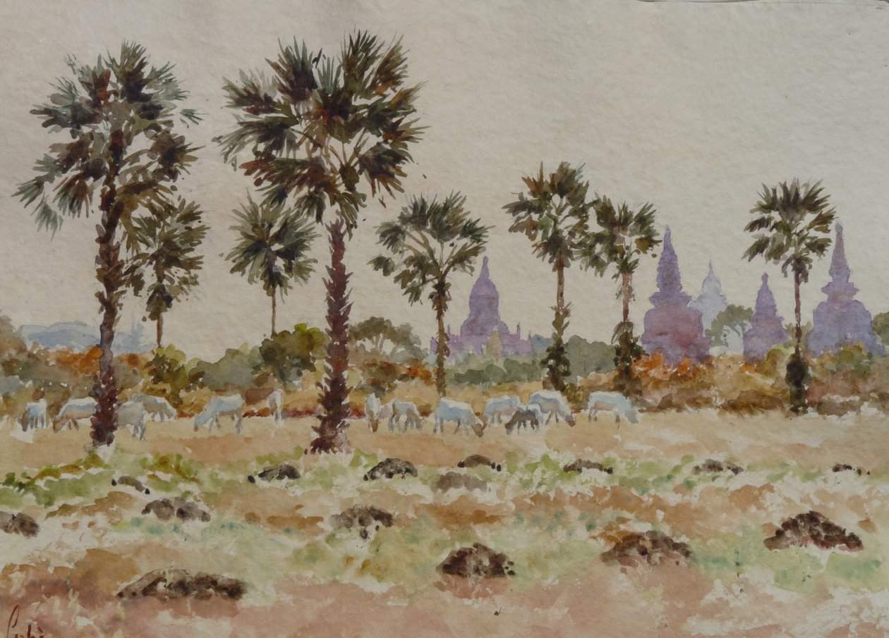 Blaue Kühe und Palmettos von Wilson Clive