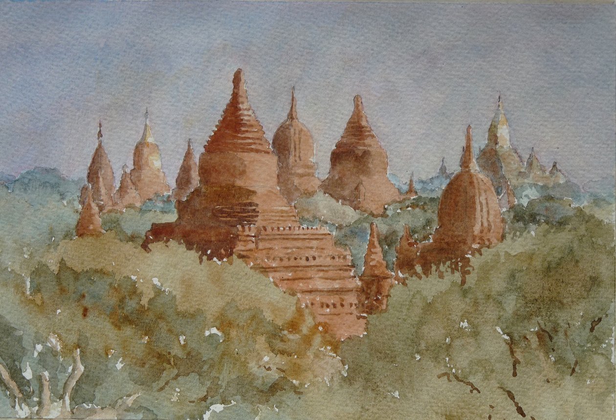 Bagan-Sonnenaufgang, in Richtung Ananda von Wilson Clive