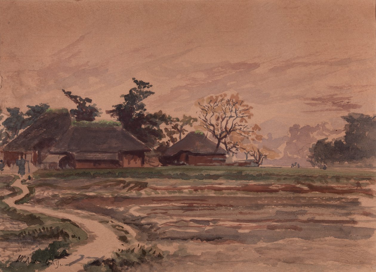 Landschaft mit Häusern von Winckworth Allan Gay