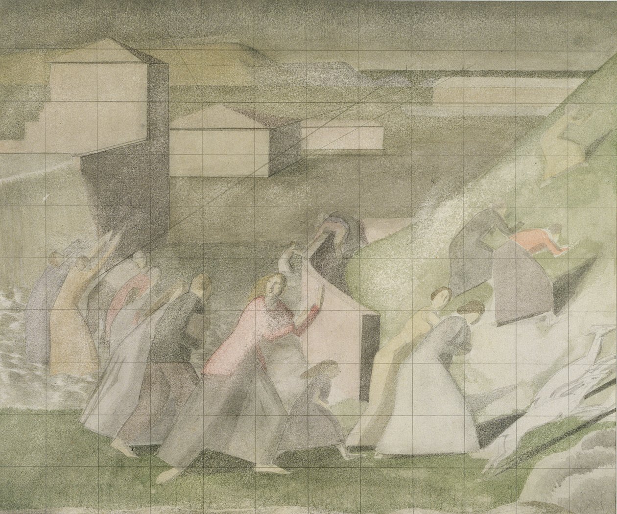 Studie für die Sintflut von Winifred Knights