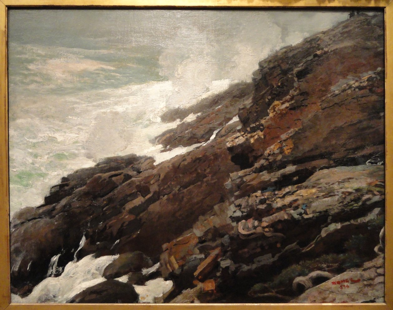 Hohe Klippe, Küste von Maine von Winslow Homer