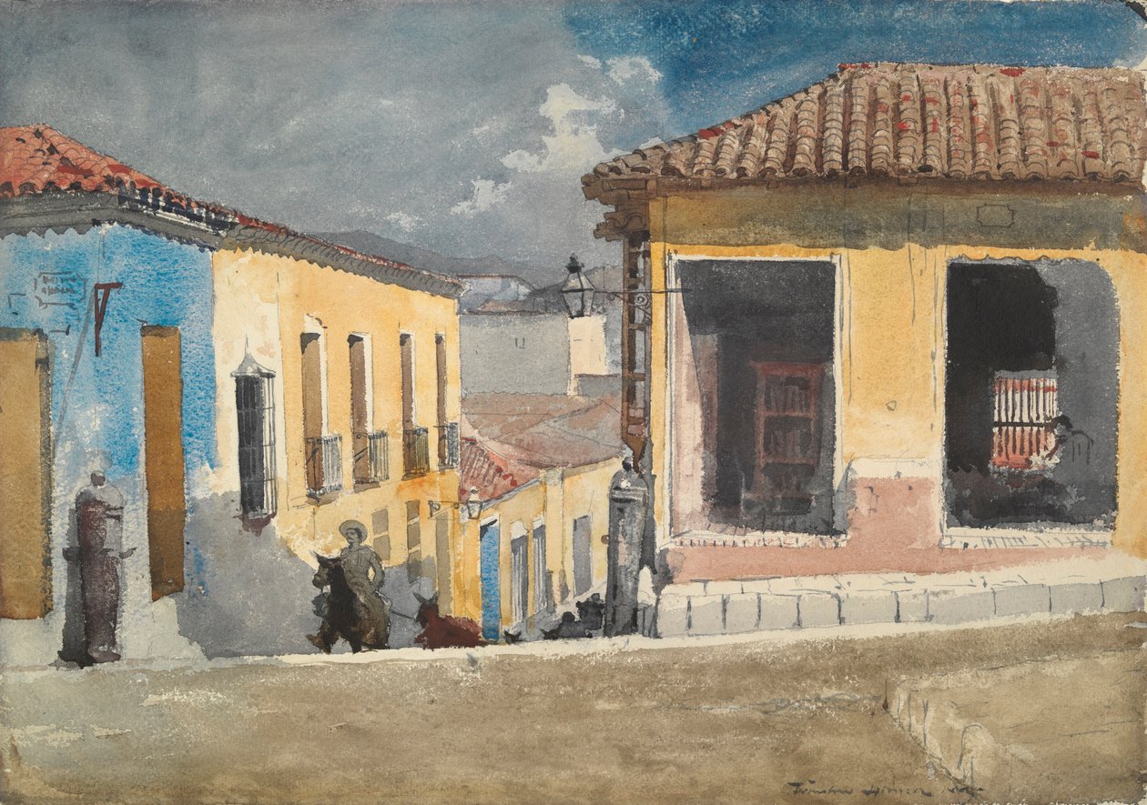 Straßenszene in Santiago de Cuba von Winslow Homer