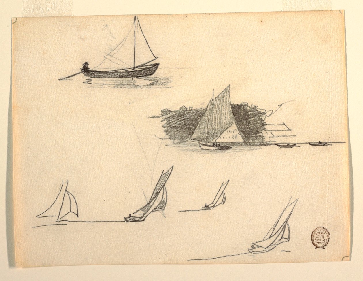 Sechs Studien von Segelbooten von Winslow Homer