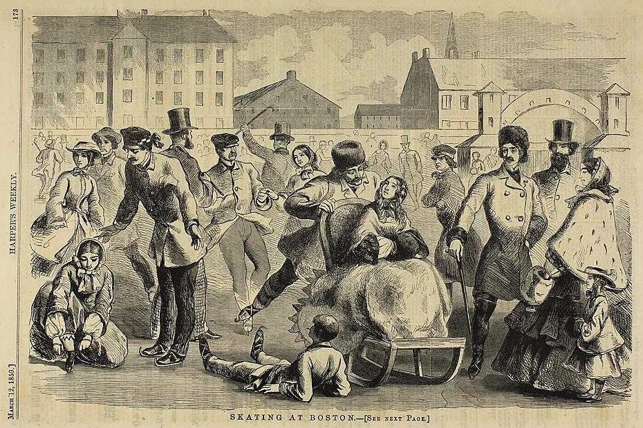 Schlittschuhlaufen in Boston, Harpers von Winslow Homer
