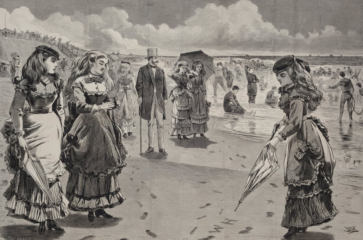 Der Strand von Long Branch, veröffentlicht als Kunstbeilage zu Appletons Journal, 21. August 1869 von Winslow Homer