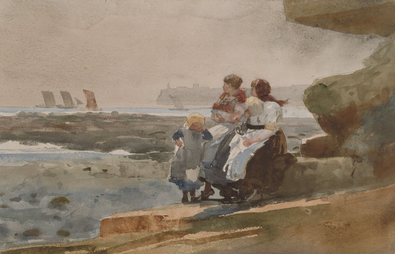 Unter der Klippe, Cullercoats von Winslow Homer