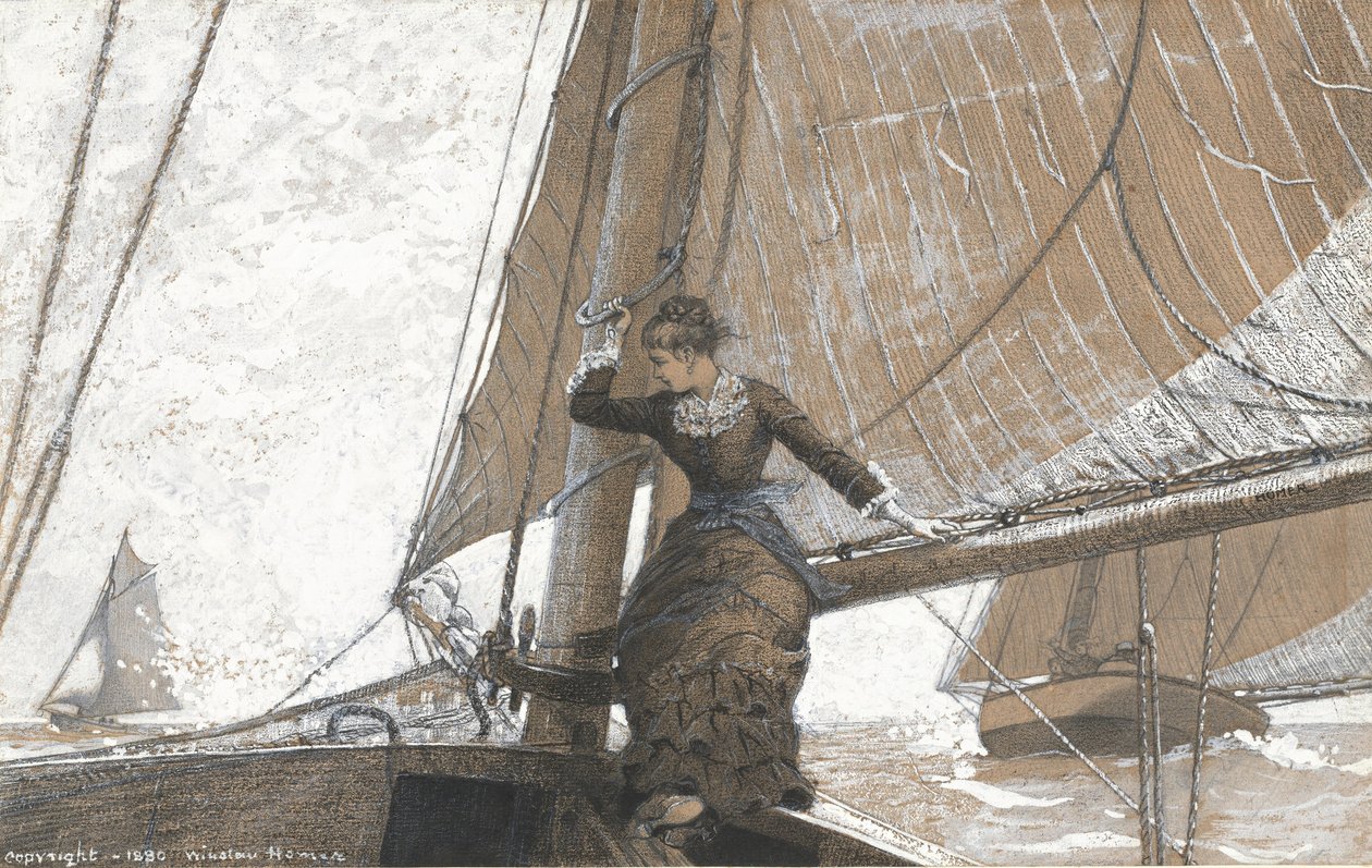 Segelndes Mädchen von Winslow Homer