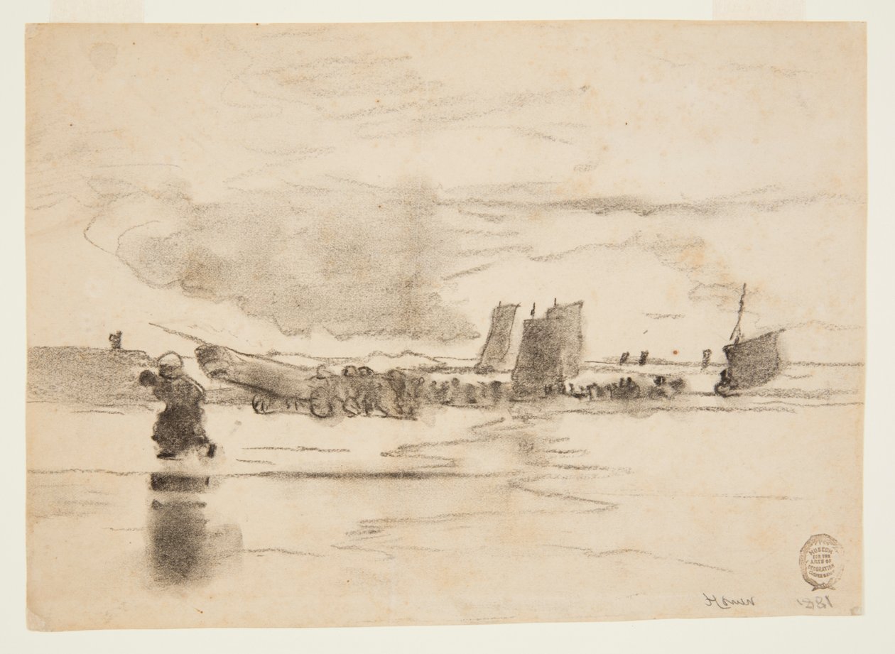 Strand bei Ebbe, Cullercoats, England von Winslow Homer