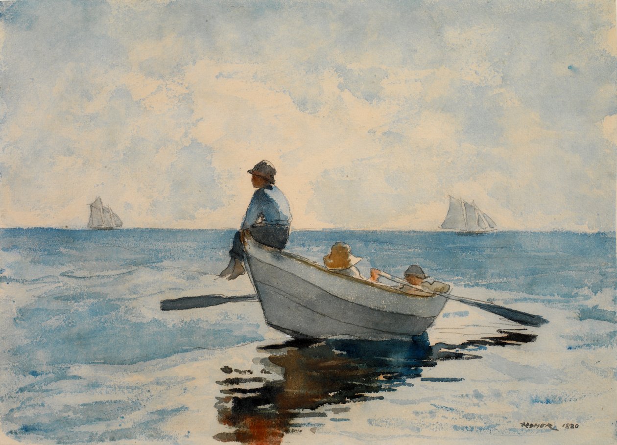 Jungen in einem Dory, 1880 von Winslow Homer