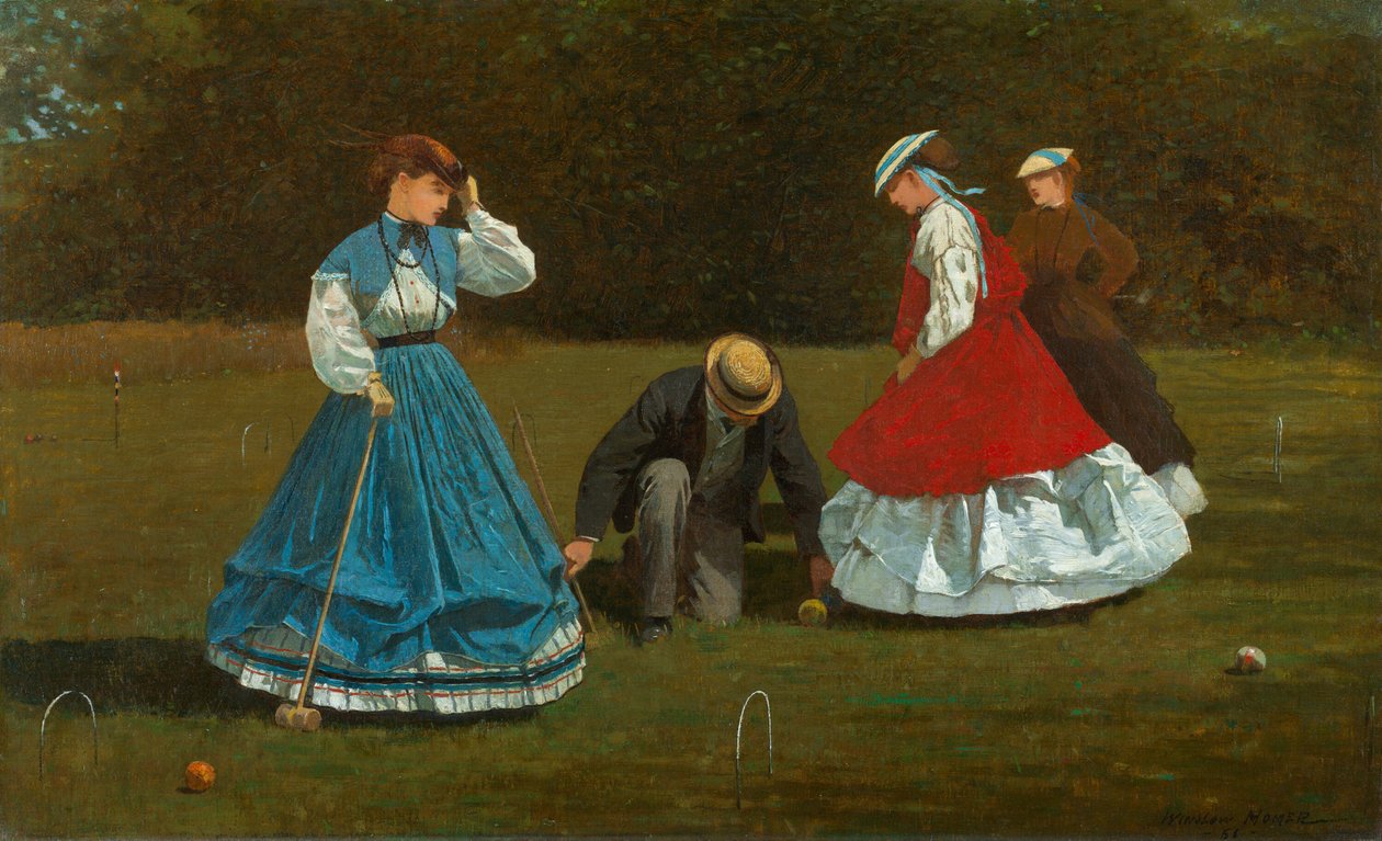 Krocket-Szene, 1866 von Winslow Homer