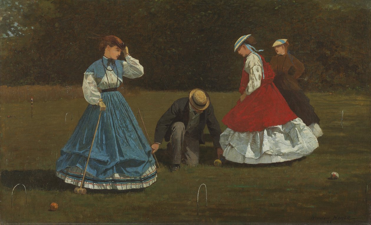 Krocket-Szene, 1866 von Winslow Homer
