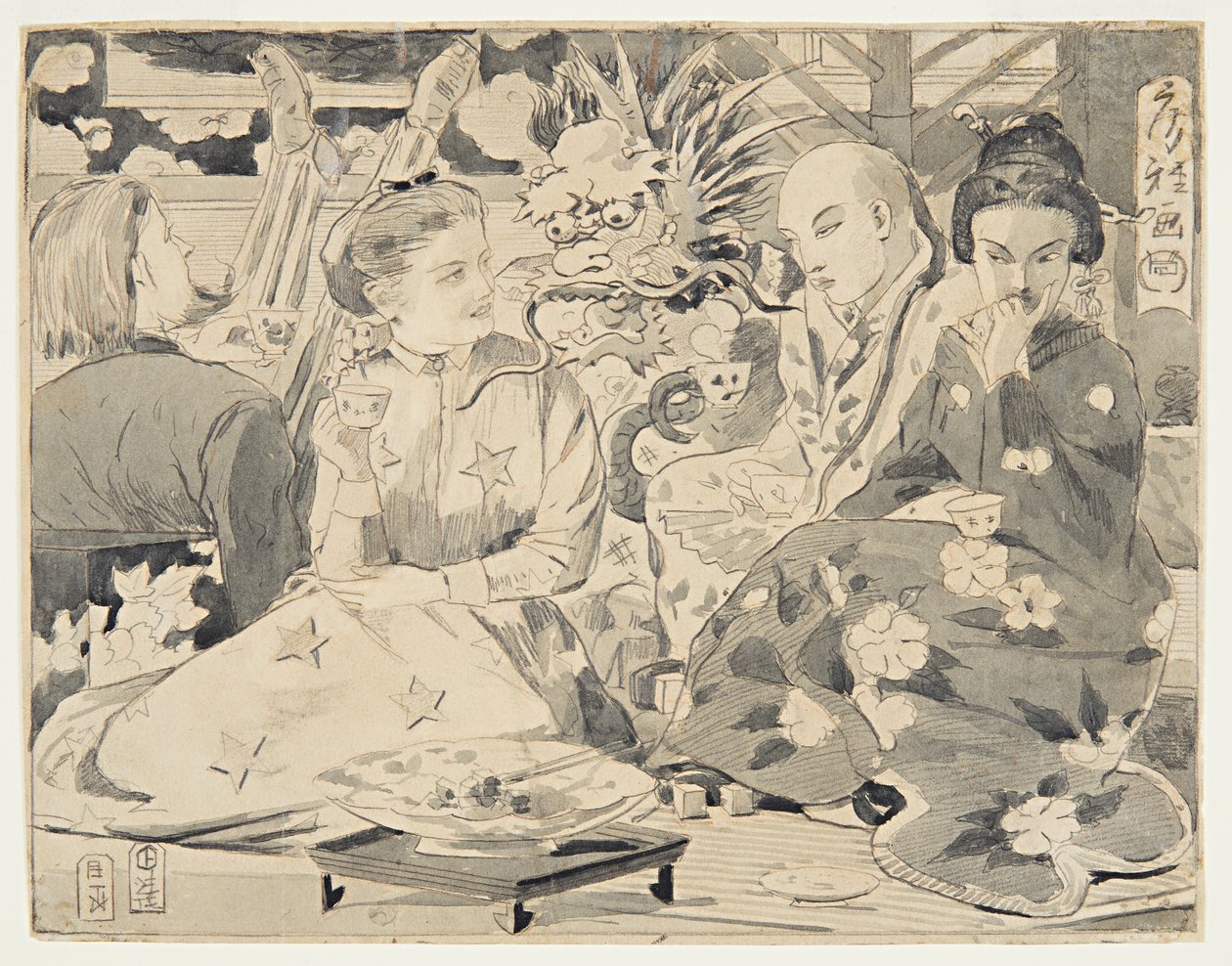 Internationale Teeparty, ca. 1867 von Winslow Homer