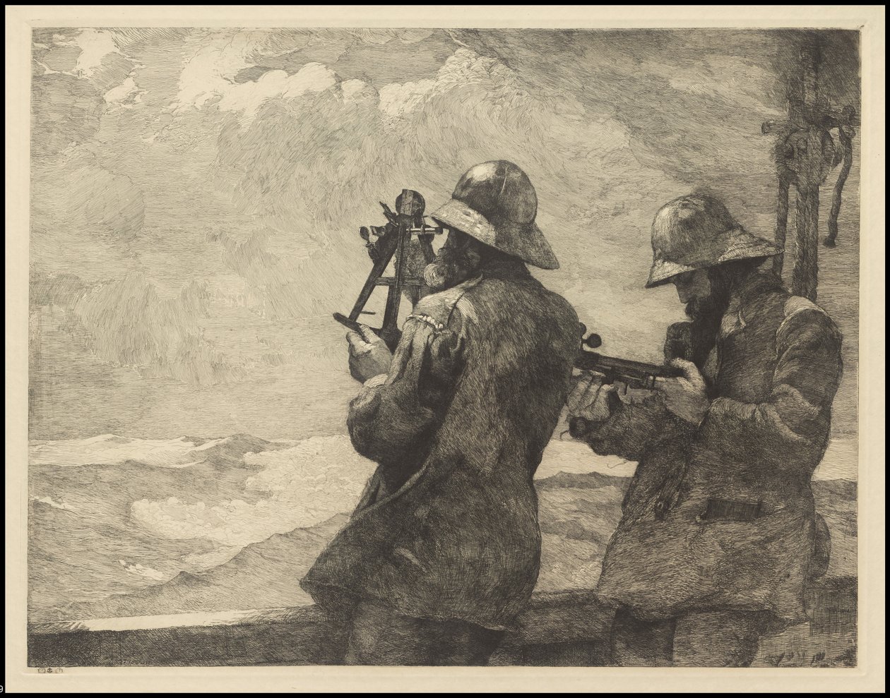 Acht Glocken, 1887, wahrscheinlich gedruckt ca. 1940 von Winslow Homer