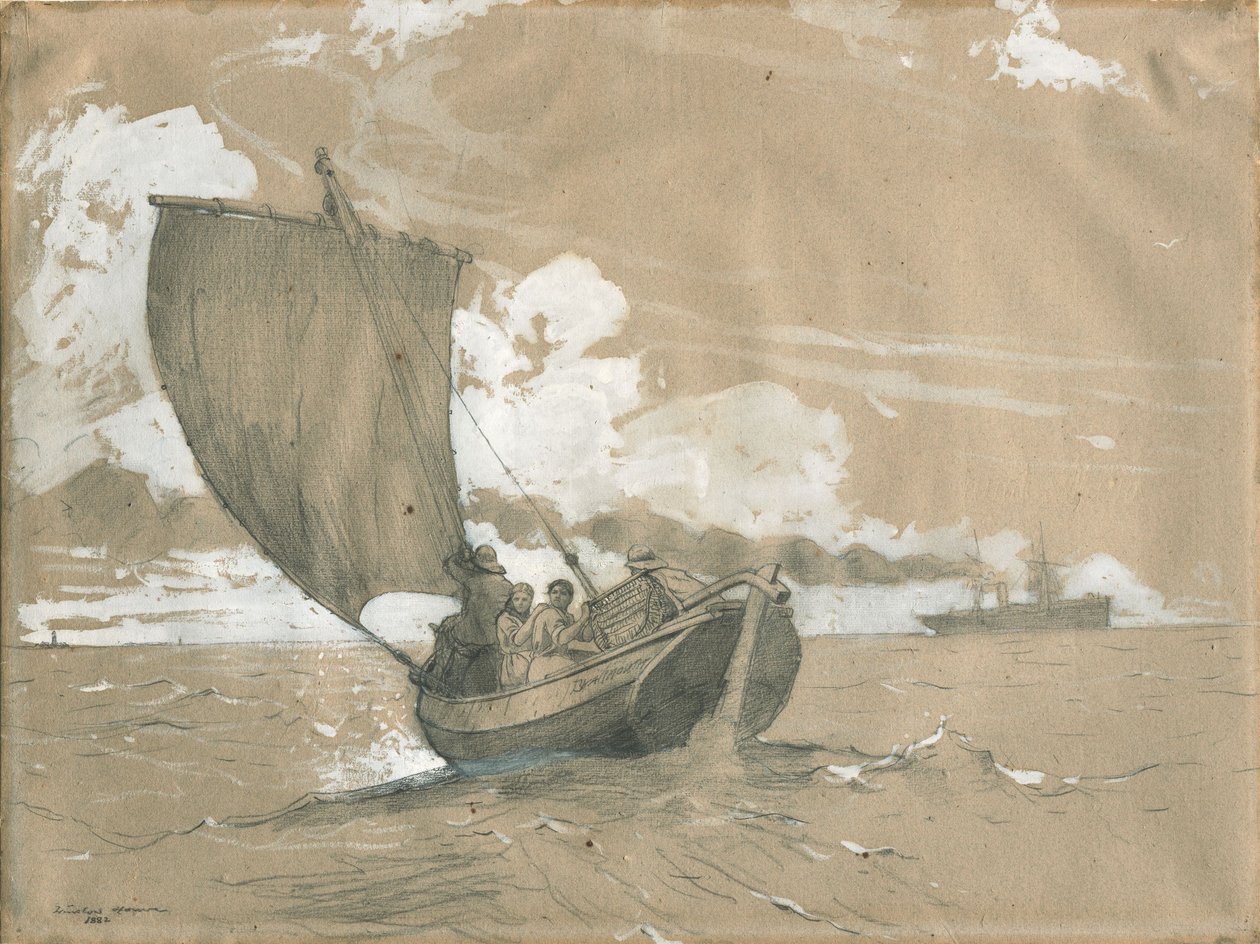 Fischen vor Scarborough von Winslow Homer