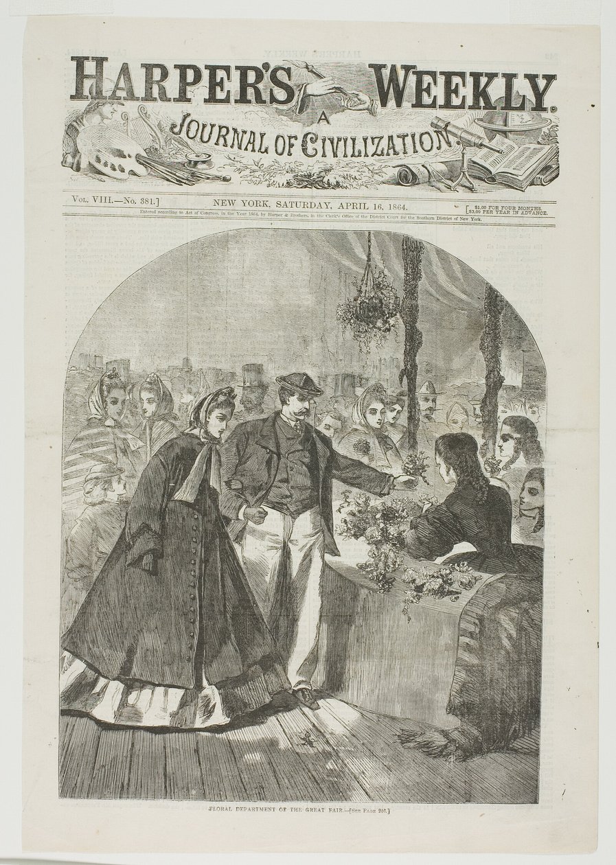 Blumenabteilung der großen Messe von Winslow Homer