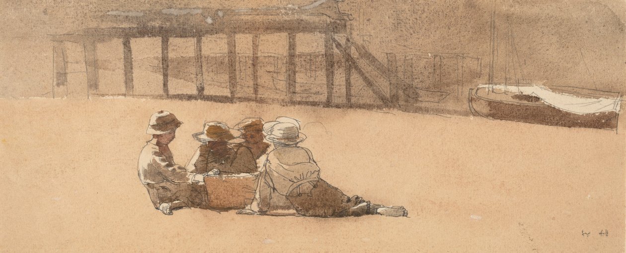 Vier Jungen am Strand, 1873 von Winslow Homer