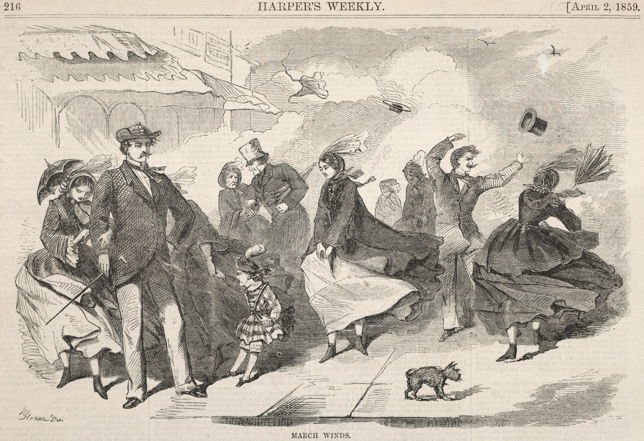 Märzwinde, 1859 von Winslow Homer