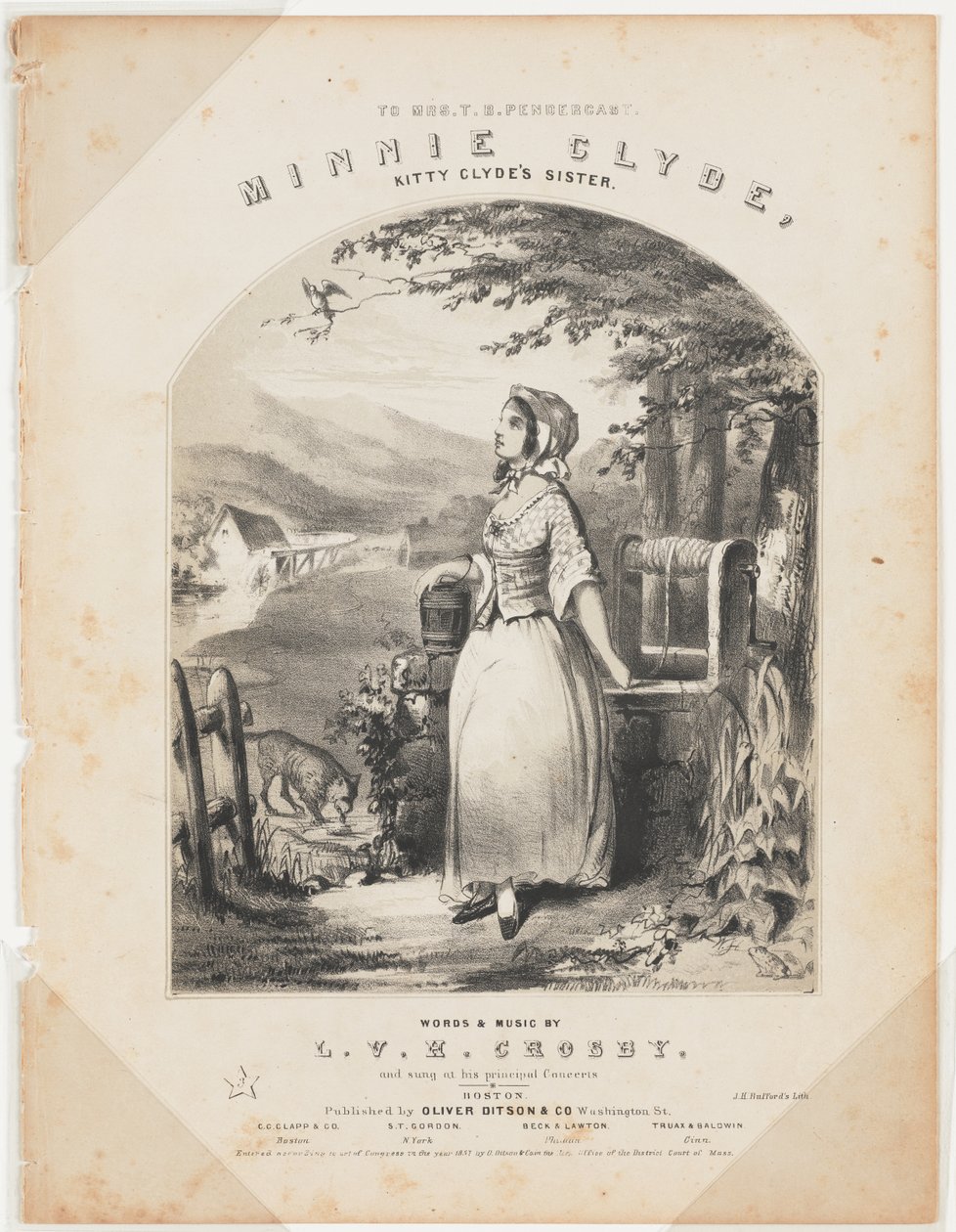 Minnie Clyde [Fünfseitiges Liederblatt, vollständig] von Winslow Homer