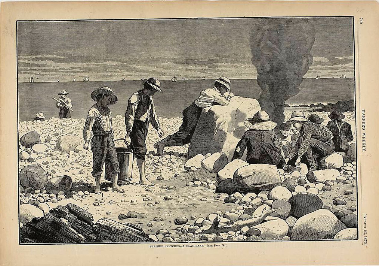 Skizzen am Meer—Ein Muschelbacken von Winslow Homer