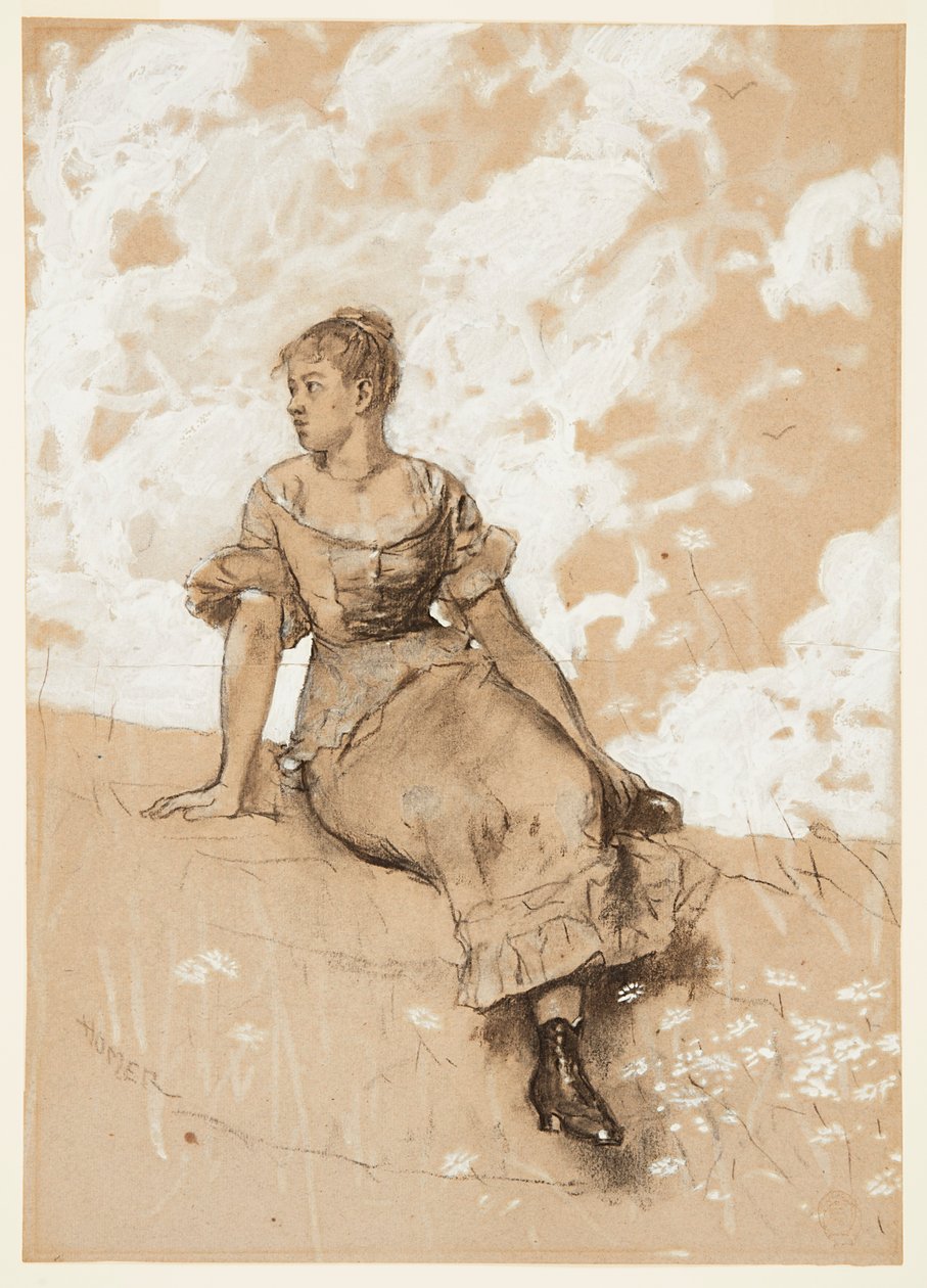 Sitzendes Mädchen von Winslow Homer