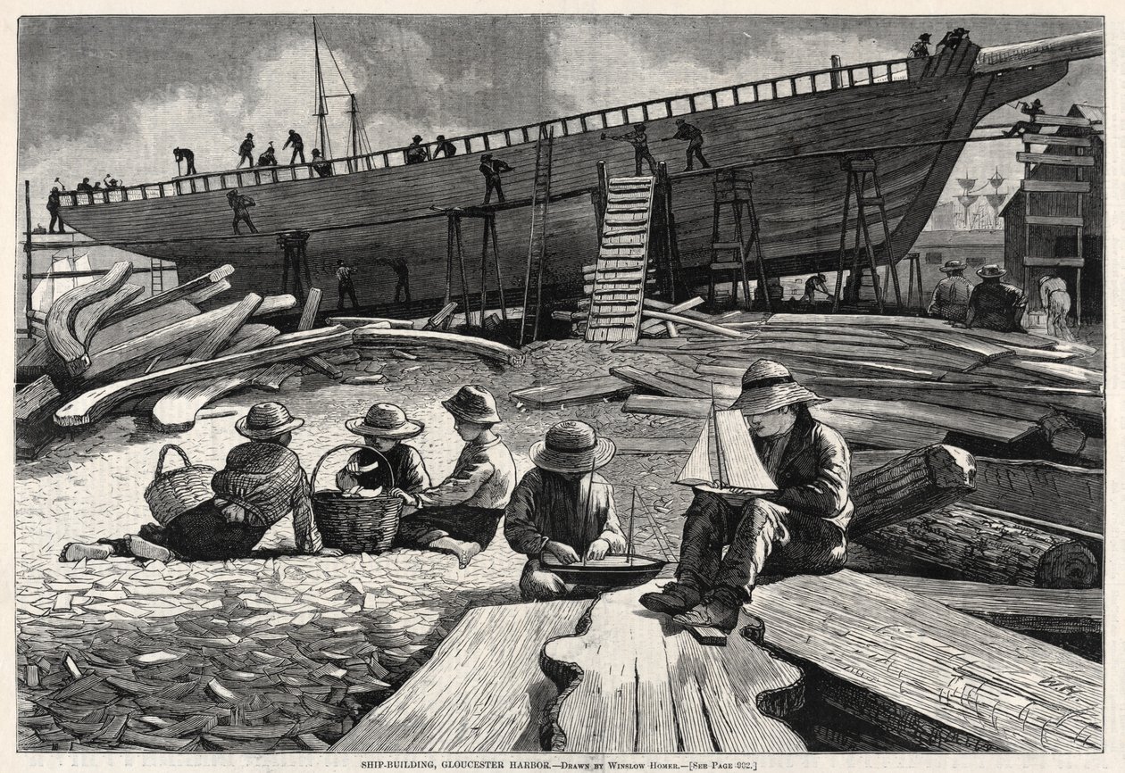 Schiffbau, Hafen von Gloucester von Winslow Homer