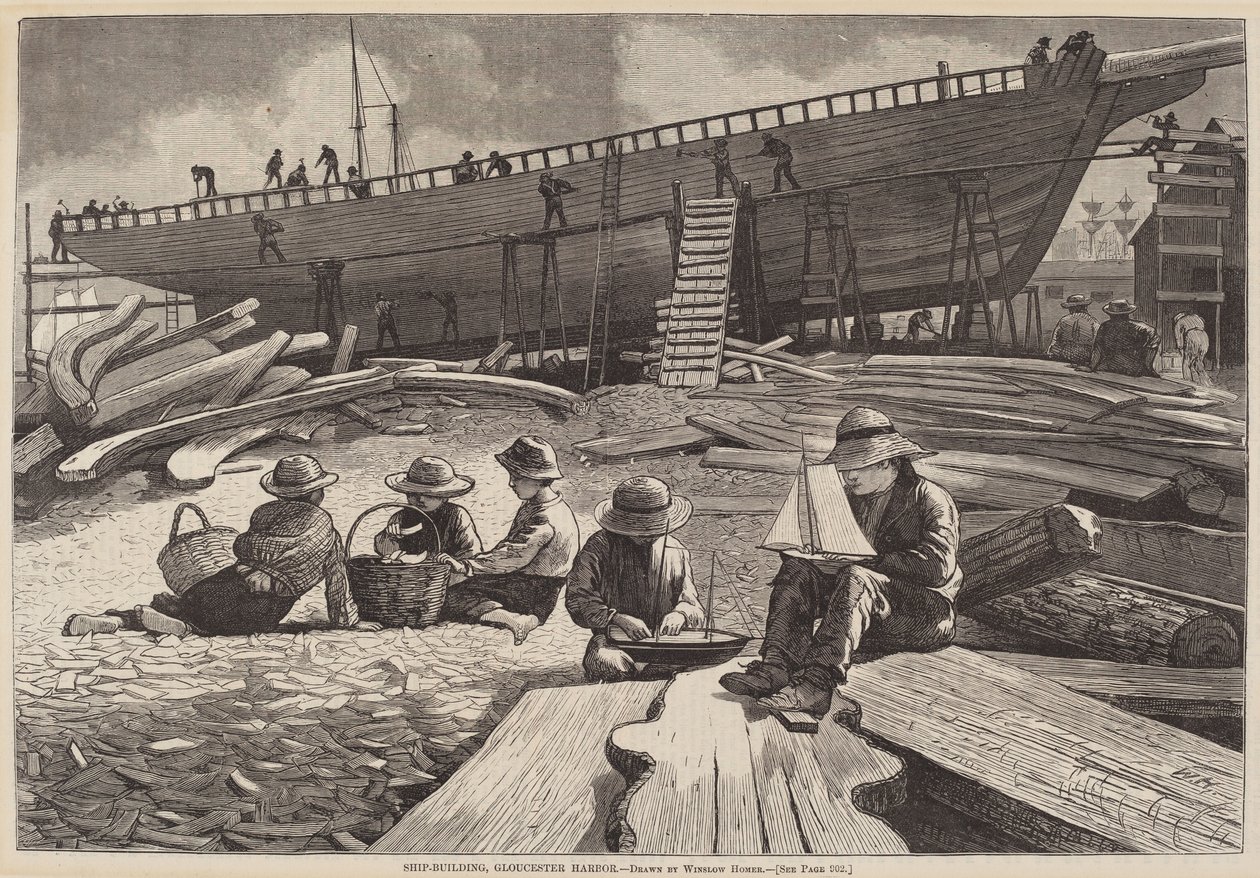 Schiffbau, Gloucester Hafen von Winslow Homer