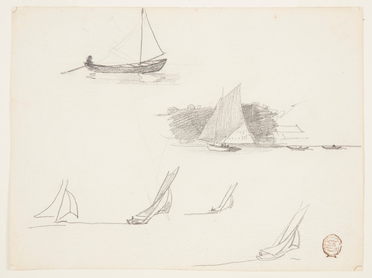 Sechs Studien von Segelbooten von Winslow Homer