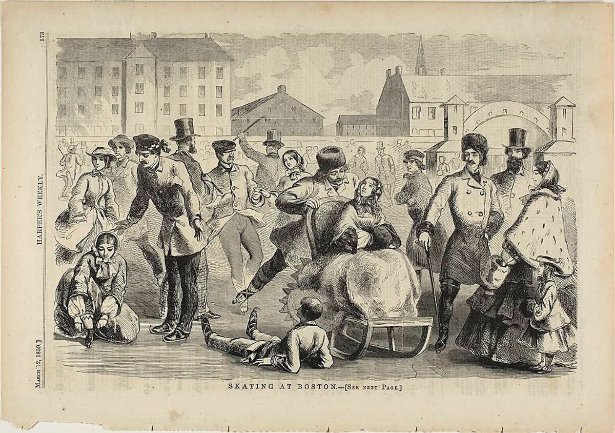 Schlittschuhlaufen in Boston von Winslow Homer