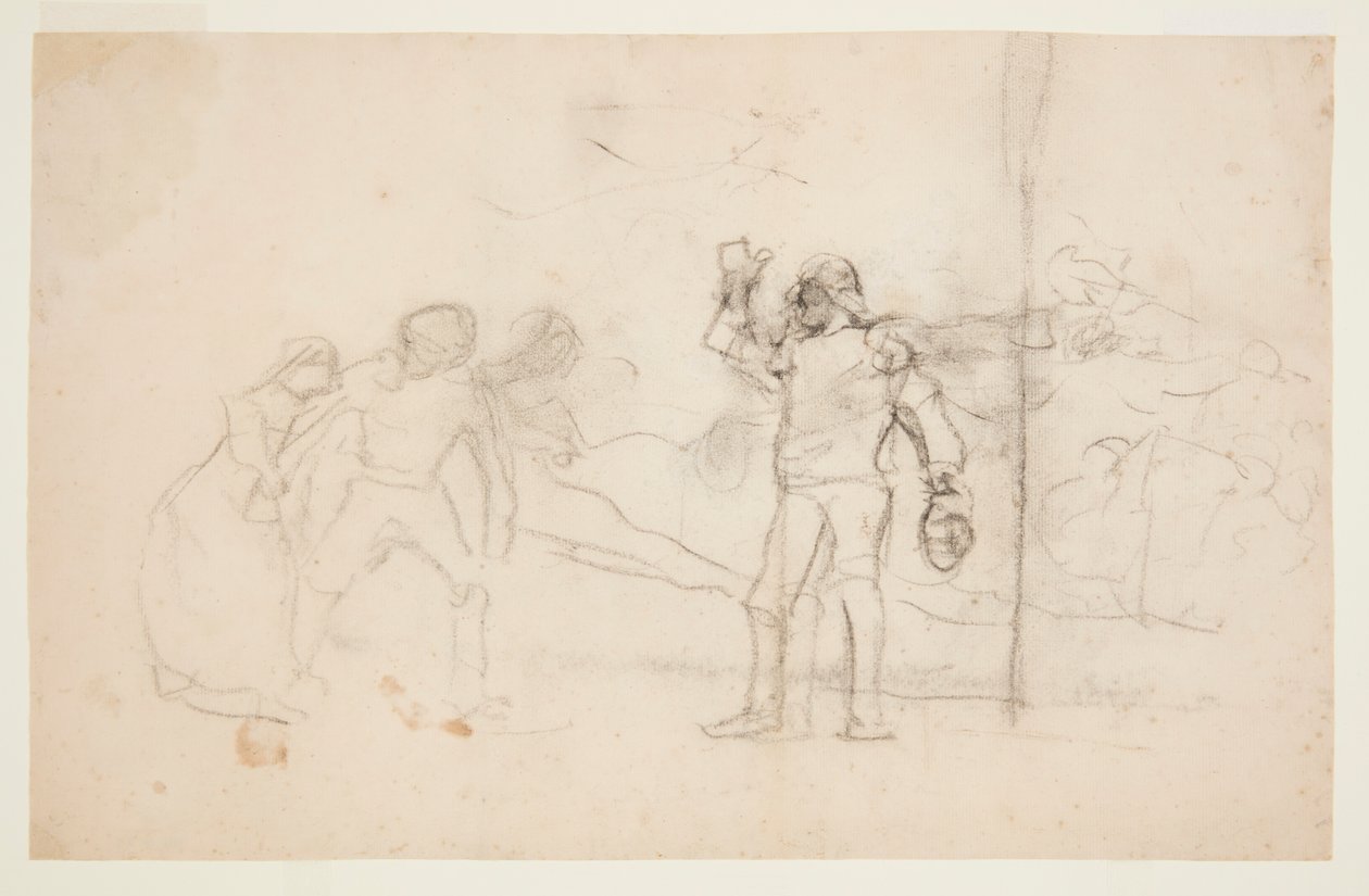 Skizze für "Das Wrack" von Winslow Homer