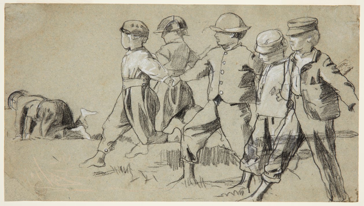 Studie für "Snap the Whip" von Winslow Homer