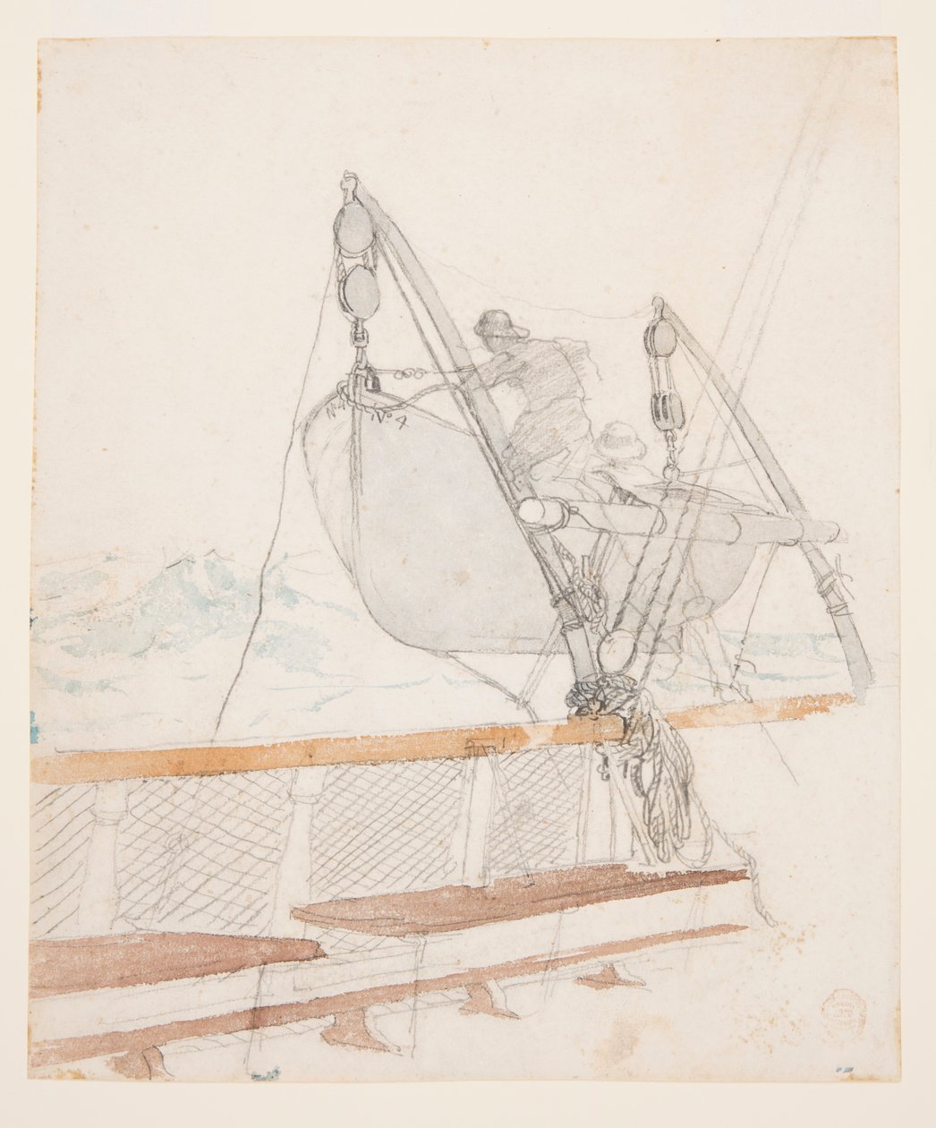 Studie für "Das Signal der Not" von Winslow Homer