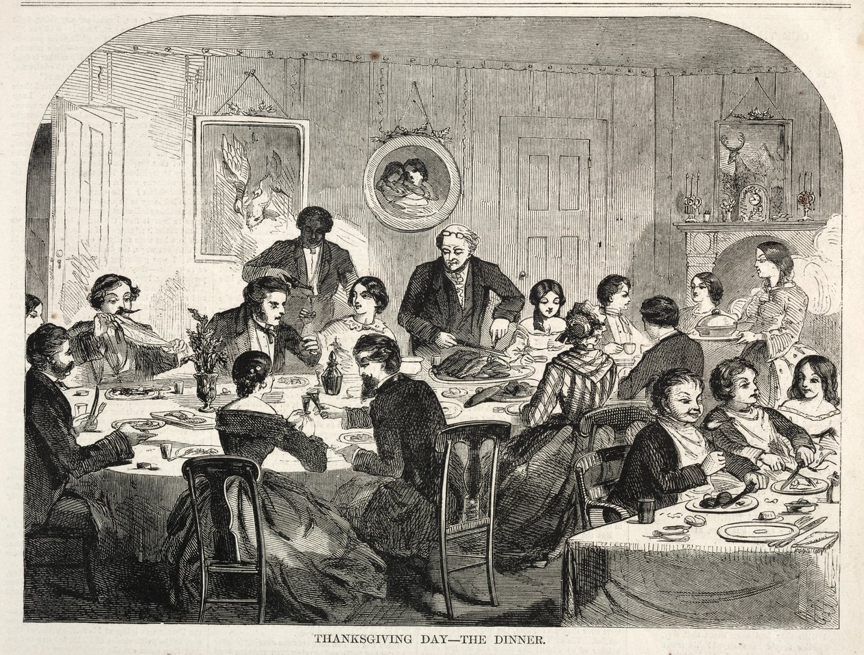 Erntedankfest - Das Abendessen, 1858 von Winslow Homer