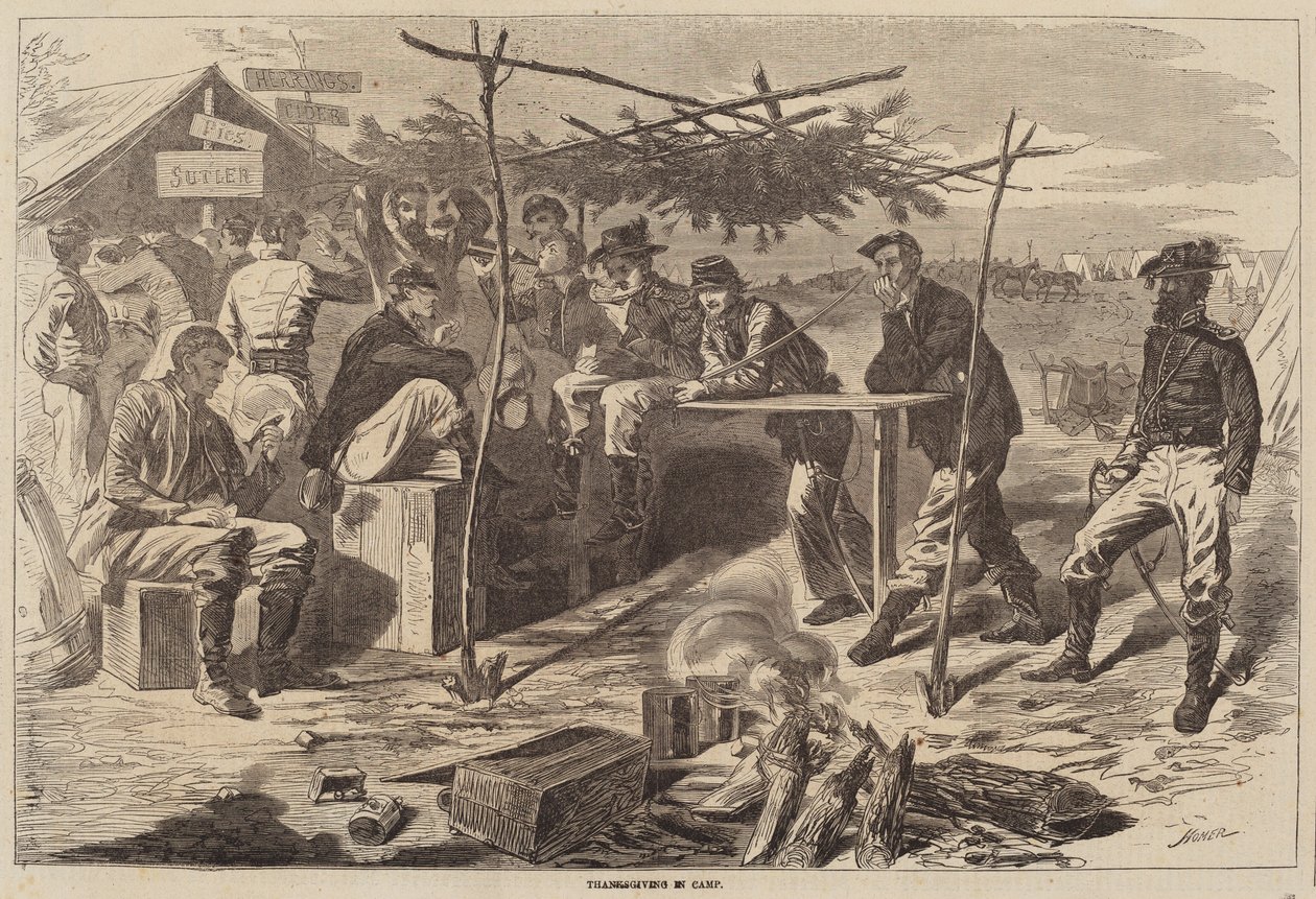 Erntedankfest im Lager von Winslow Homer