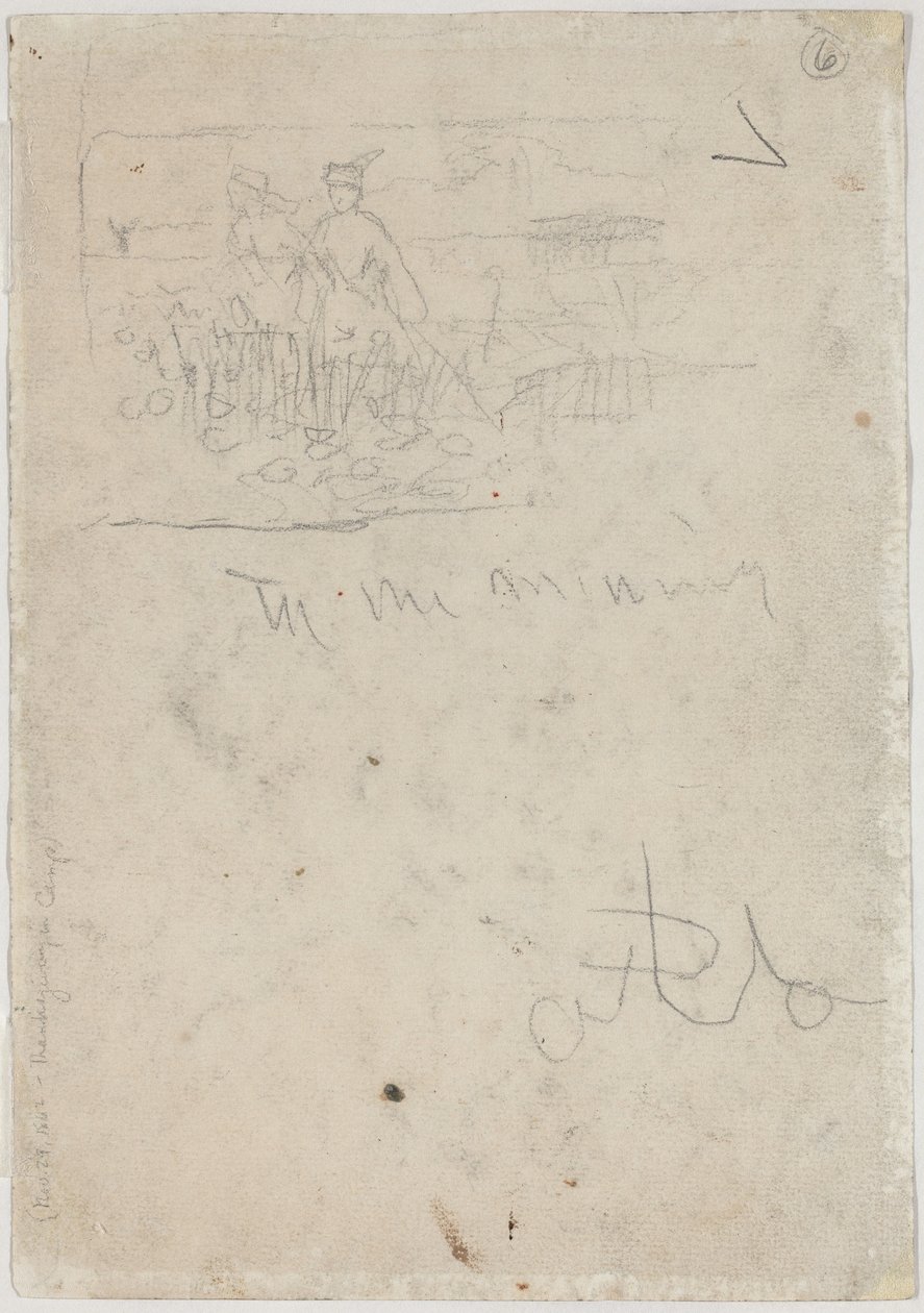 Thanksgiving im Lager [verso], n.d. von Winslow Homer